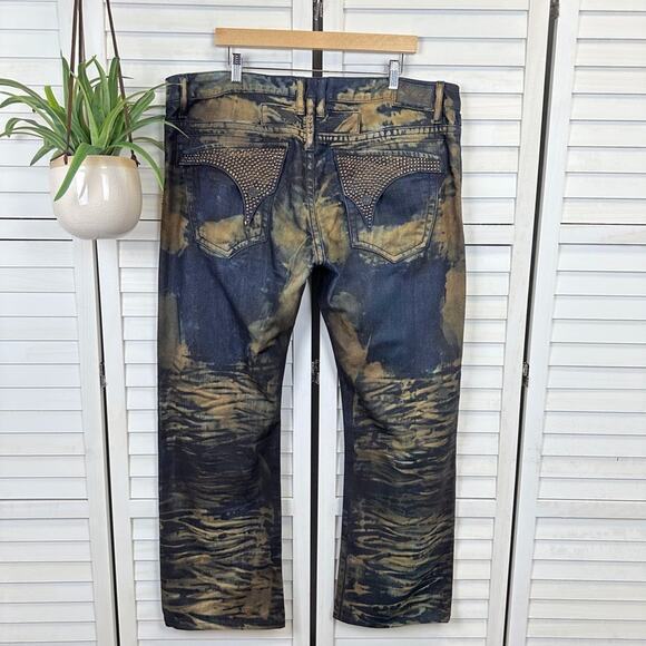 Robin's Jean Style D5696 Long Flap Gold Coated Crystal Embellished Size 40x31 - Picture 1 of 14